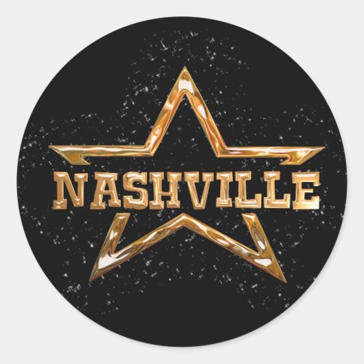 Nashville Star Ronde Sticker (Voorkant)