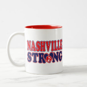 Nashville-Strong-Music-Note Tweekleurige Koffiemok