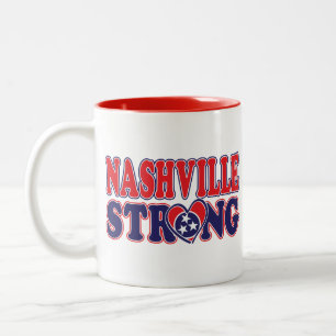 Nashville-Strong-Nashville-Flag Tweekleurige Koffiemok