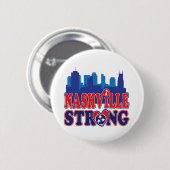 Nashville-Strong-Skyline-and-Music-Note Ronde Button 5,7 Cm (Voorkant /achterkant)