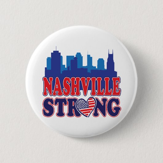 Nashville-Strong-USA-Heart Ronde Button 5,7 Cm (Voorkant)
