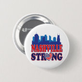 Nashville-Strong-USA-Heart Ronde Button 5,7 Cm (Voorkant /achterkant)