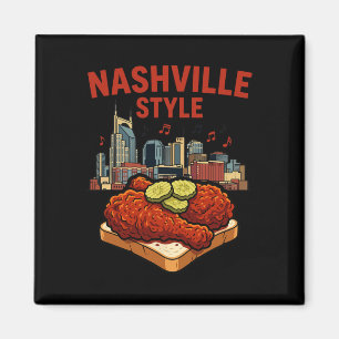 Nashville Style Pittige Gebakken Kip En Music City Magneet