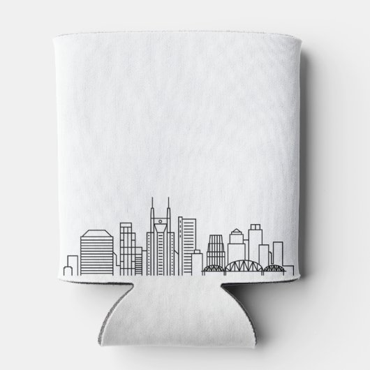 Nashville Stylized Skyline | Koelbox voor weddensc Blikjeskoeler (Achterkant)