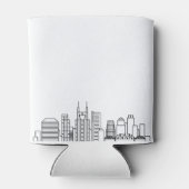 Nashville Stylized Skyline | Koelbox voor weddensc Blikjeskoeler (Achterkant)