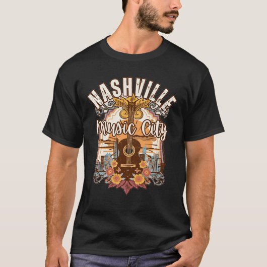 Nashville T-shirt, Nashville T-shirt, Music City T-shirt (Voorkant)
