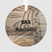 Nashville Tapijt Acryl Ornament (achterkant)