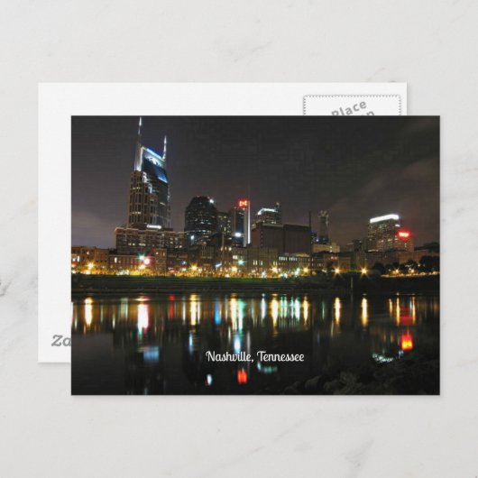 Nashville te Night Briefkaart (Voorkant / Achterkant)