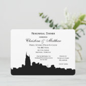 Nashville Ten Skyline Silhouette repetitie diner Kaart (Staand voorkant)