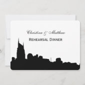 Nashville Ten Skyline Silhouette repetitie diner Kaart (Achterkant)