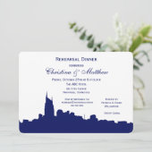 Nashville Ten Skyline Silhouette repetitie diner Kaart (Staand voorkant)