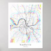 Nashville Tennessee Abstracte Minimale Eenvoudige  Poster (Voorkant)