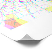 Nashville Tennessee Abstracte Minimale Eenvoudige  Poster (Hoek)