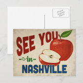 Nashville Tennessee Apple - Vintage Travel Briefkaart (Voorkant / Achterkant)