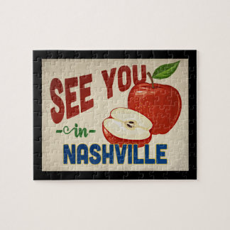Nashville Tennessee Apple - Vintage Travel Legpuzzel