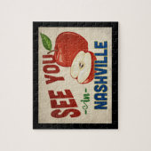 Nashville Tennessee Apple - Vintage Travel Legpuzzel (Verticaal)