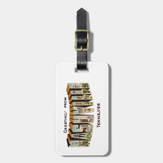 Nashville Tennessee Bagagelabel (Voorkant verticaal)