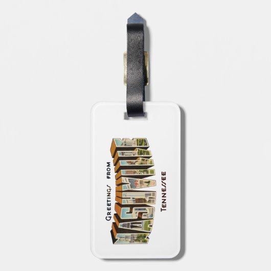 Nashville Tennessee Bagagelabel (Achterkant verticaal)