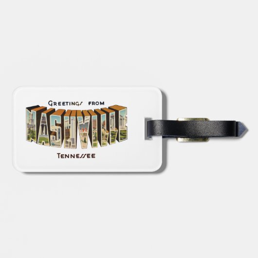 Nashville Tennessee Bagagelabel (Achterkant horizontaal)