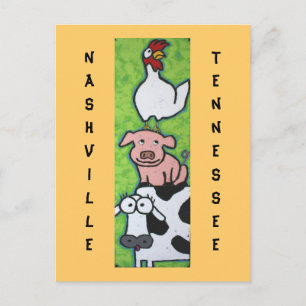 Nashville, Tennessee barnyard trio briefkaart