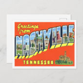 Nashville, Tennessee Big Letters Briefkaart (Voorkant / Achterkant)