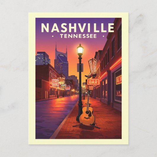  Nashville, Tennessee Briefkaart (Voorkant)