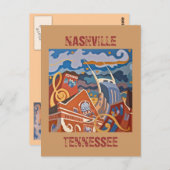 NASHVILLE, TENNESSEE briefkaart (Voorkant / Achterkant)