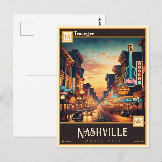 Nashville, Tennessee |  Briefkaart (Voorkant / Achterkant)