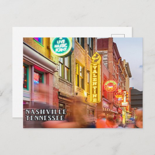Nashville Tennessee Briefkaart van de stad (Voorkant / Achterkant)