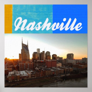 Nashville Tennessee City Scape Beauful Poster