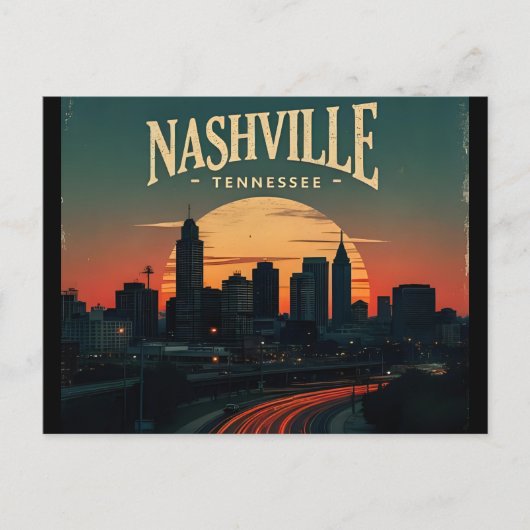 Nashville Tennessee City Skyline  Briefkaart (Voorkant)
