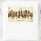 Nashville Tennessee Cityscape Rechthoekige Sticker (Tas)