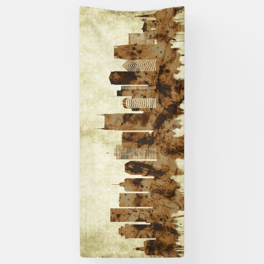 Nashville Tennessee Cityscape Spandoek (Verticaal)