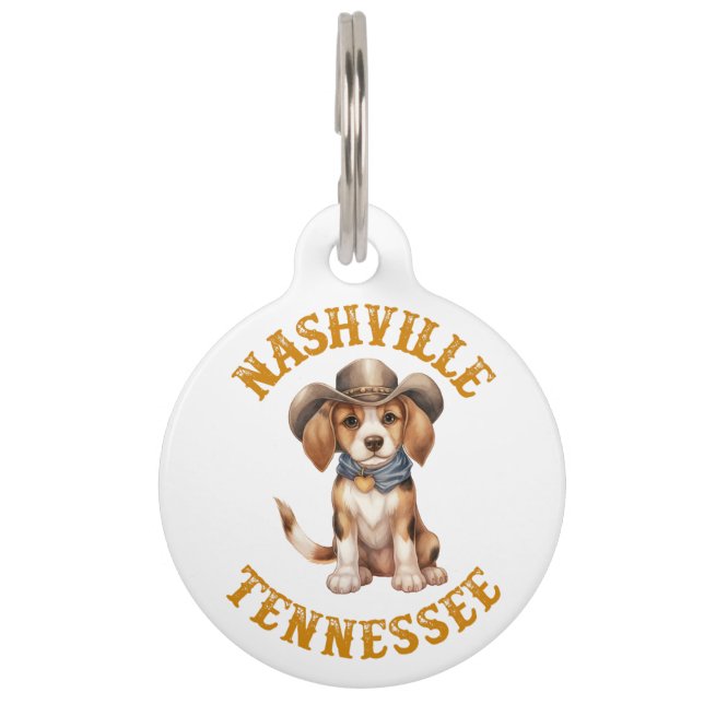 Nashville Tennessee Country Beagle Huisdierpenning (Voorkant)
