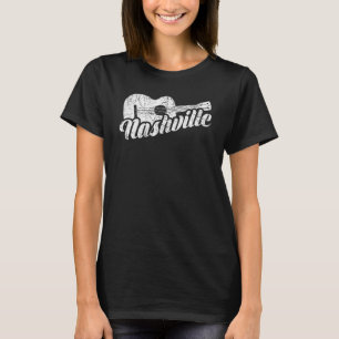 Nashville Tennessee Country Music Retro Guitar Pla T-shirt
