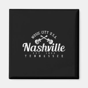 Nashville Tennessee Country Music Usa T-shirt Cade Magneet