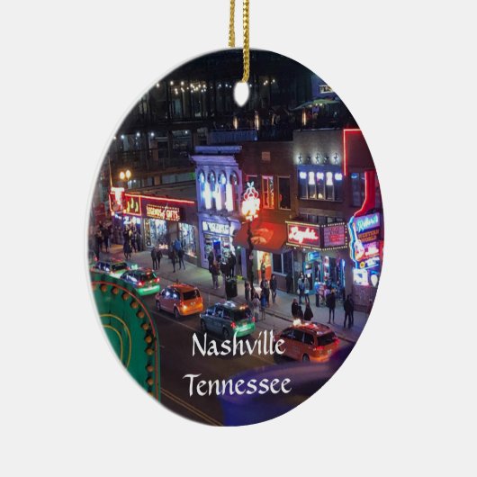 Nashville Tennessee Downtown Honky Tonks Keramisch Ornament (Rechts)