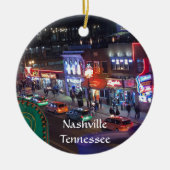 Nashville Tennessee Downtown Honky Tonks Keramisch Ornament (Voorkant)