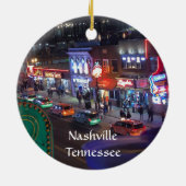 Nashville Tennessee Downtown Honky Tonks Keramisch Ornament (Achterkant)