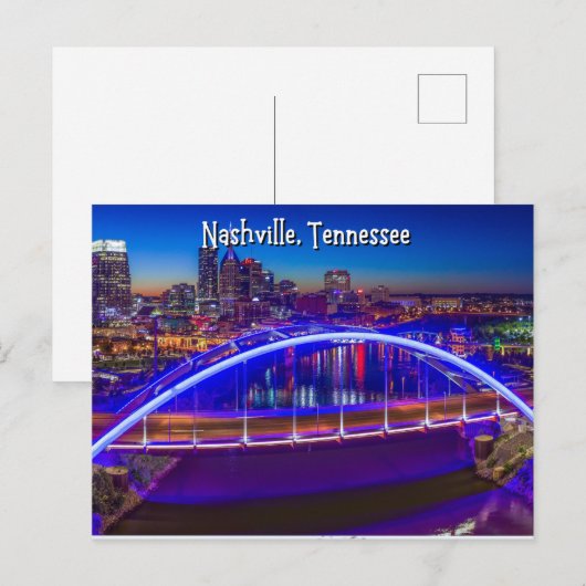 Nashville Tennessee Downtown Lights Briefkaart (Voorkant / Achterkant)