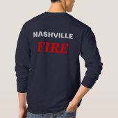 Nashville Tennessee Fire Dept Long Meve T-shirt (Achterkant)