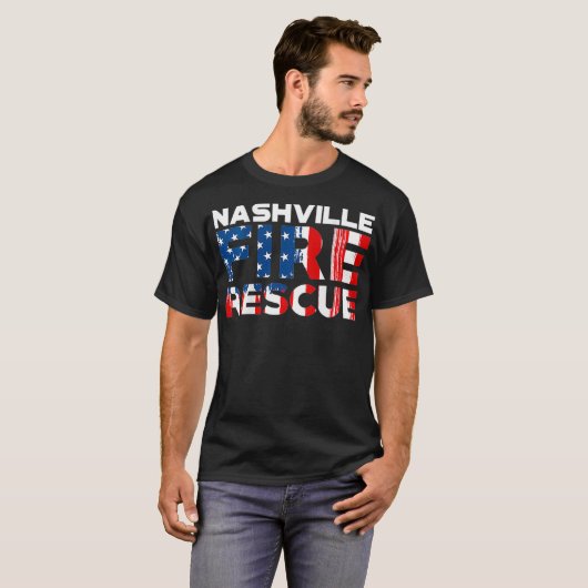 Nashville Tennessee Fire Rescue Department T-shirt (Voorkant volledig)