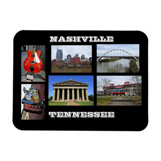 Nashville Tennessee Flexible Photo Magnet Magneet (Horizontaal)