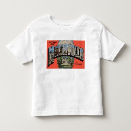 Nashville, Tennessee - Grote Letter-scènes 2 Kinder Shirts (Voorkant)