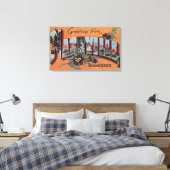 Nashville, Tennessee - Grote letterscènes Canvas Afdruk (Insitu (Slaapkamer))
