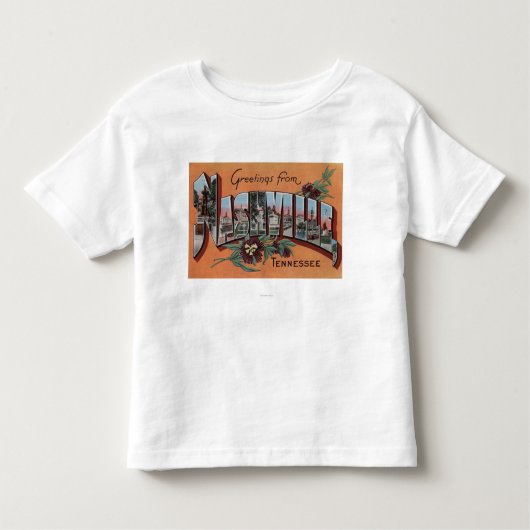 Nashville, Tennessee - Grote letterscènes Kinder Shirts (Voorkant)