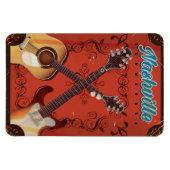 Nashville, Tennessee Guitar vintage poster Magneet (Horizontaal)