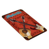 Nashville, Tennessee Guitar vintage poster Magneet (Rechterzijde)