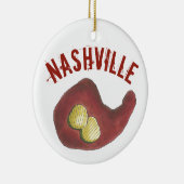 Nashville Tennessee Hot Chicken Barbecue BBQ Beenb Keramisch Ornament (Rechts)
