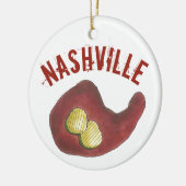 Nashville Tennessee Hot Chicken Barbecue BBQ Beenb Keramisch Ornament (Links)